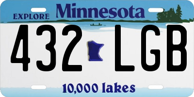 MN license plate 432LGB