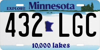 MN license plate 432LGC