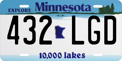 MN license plate 432LGD