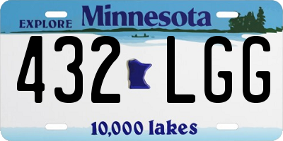 MN license plate 432LGG