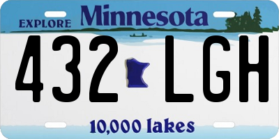 MN license plate 432LGH