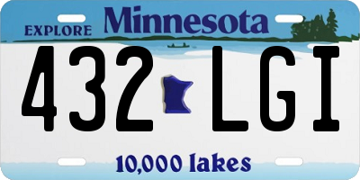 MN license plate 432LGI