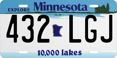 MN license plate 432LGJ
