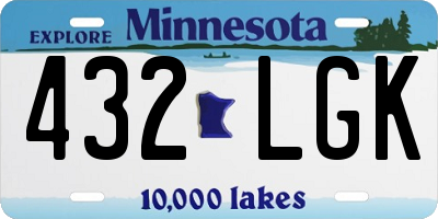 MN license plate 432LGK