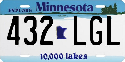 MN license plate 432LGL