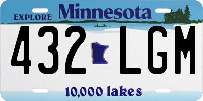 MN license plate 432LGM