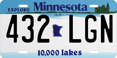 MN license plate 432LGN