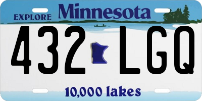 MN license plate 432LGQ