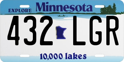 MN license plate 432LGR
