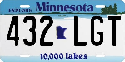 MN license plate 432LGT