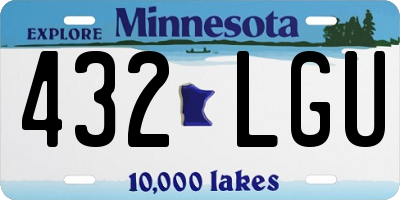 MN license plate 432LGU