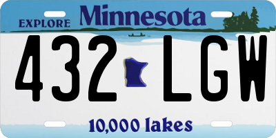 MN license plate 432LGW