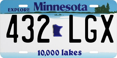 MN license plate 432LGX