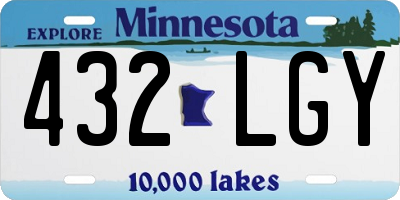 MN license plate 432LGY