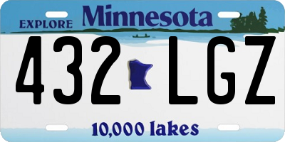 MN license plate 432LGZ