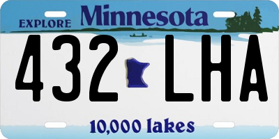 MN license plate 432LHA