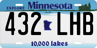 MN license plate 432LHB