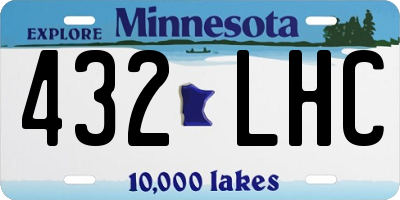 MN license plate 432LHC
