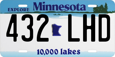 MN license plate 432LHD
