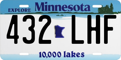 MN license plate 432LHF