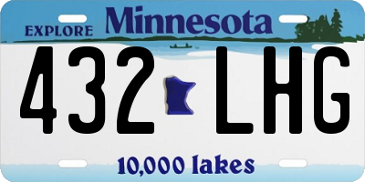 MN license plate 432LHG