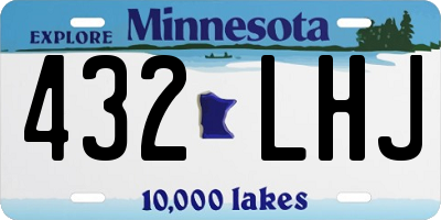 MN license plate 432LHJ