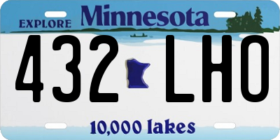 MN license plate 432LHO
