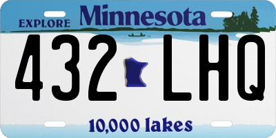 MN license plate 432LHQ