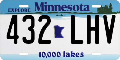 MN license plate 432LHV