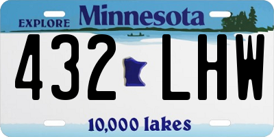 MN license plate 432LHW