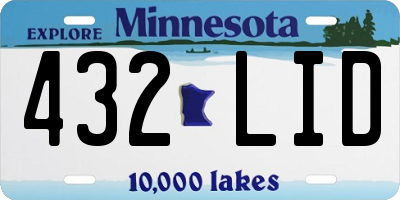 MN license plate 432LID