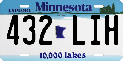 MN license plate 432LIH
