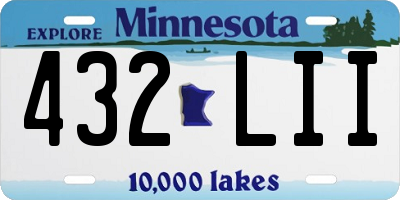 MN license plate 432LII
