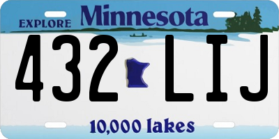 MN license plate 432LIJ