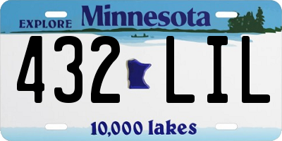 MN license plate 432LIL