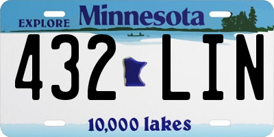 MN license plate 432LIN