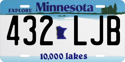 MN license plate 432LJB