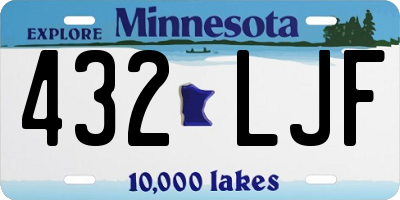 MN license plate 432LJF