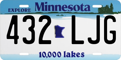 MN license plate 432LJG