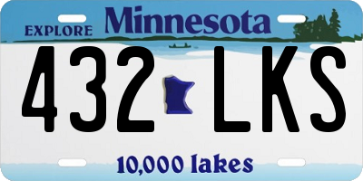 MN license plate 432LKS