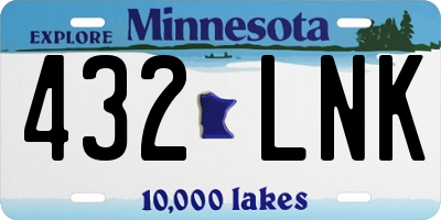 MN license plate 432LNK