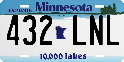 MN license plate 432LNL