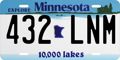 MN license plate 432LNM