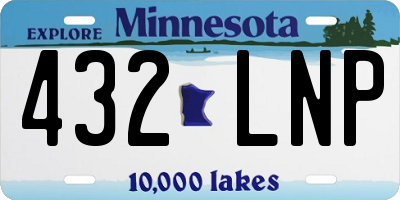 MN license plate 432LNP