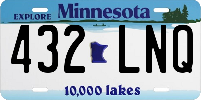 MN license plate 432LNQ