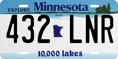 MN license plate 432LNR