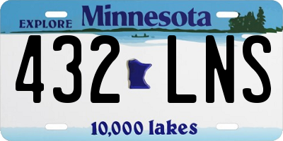 MN license plate 432LNS