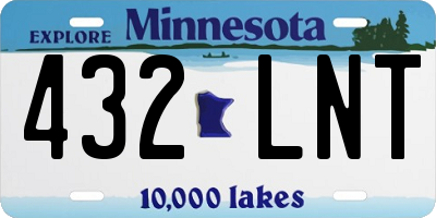 MN license plate 432LNT