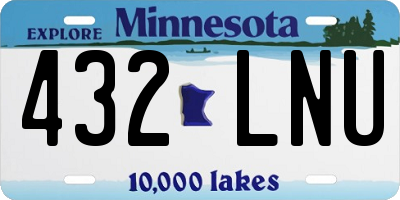 MN license plate 432LNU