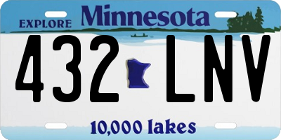 MN license plate 432LNV